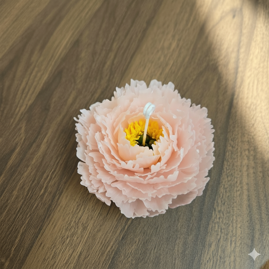 Handcrafted Blush Peony Blossom Candle