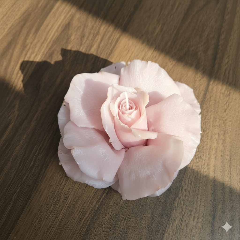 Handcrafted Artisan Rose Candle
