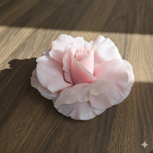 Handcrafted Artisan Rose Candle