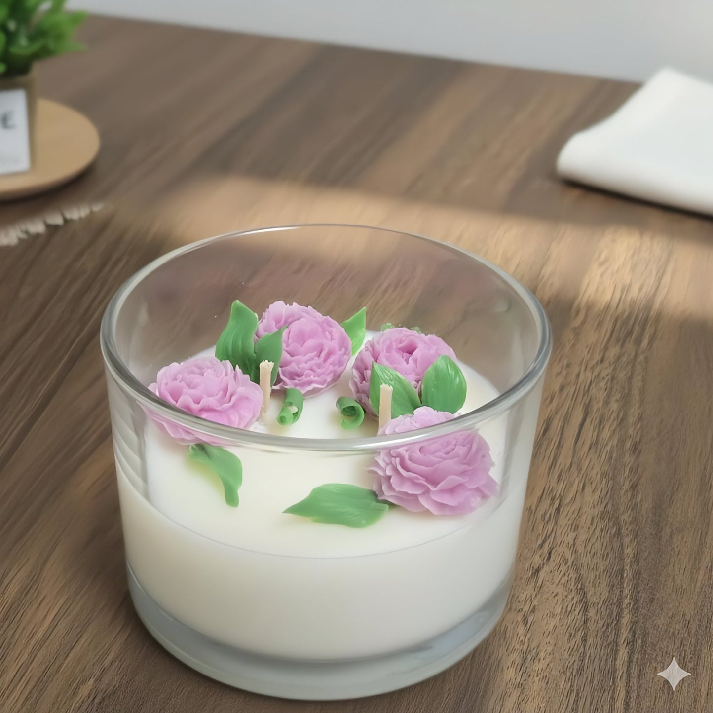Floral Elegance Candle – Peony Blossom Edition